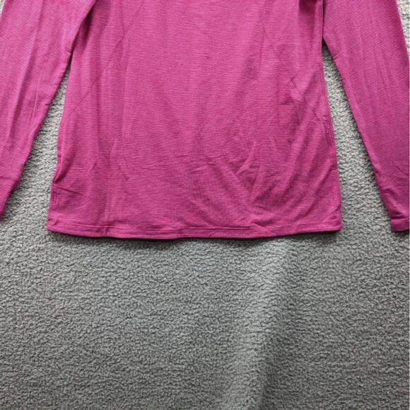 Champion Women's Fuschia Striped V-neck Long Sleeve Shirt NEW with Tags - Picture 6 of 13